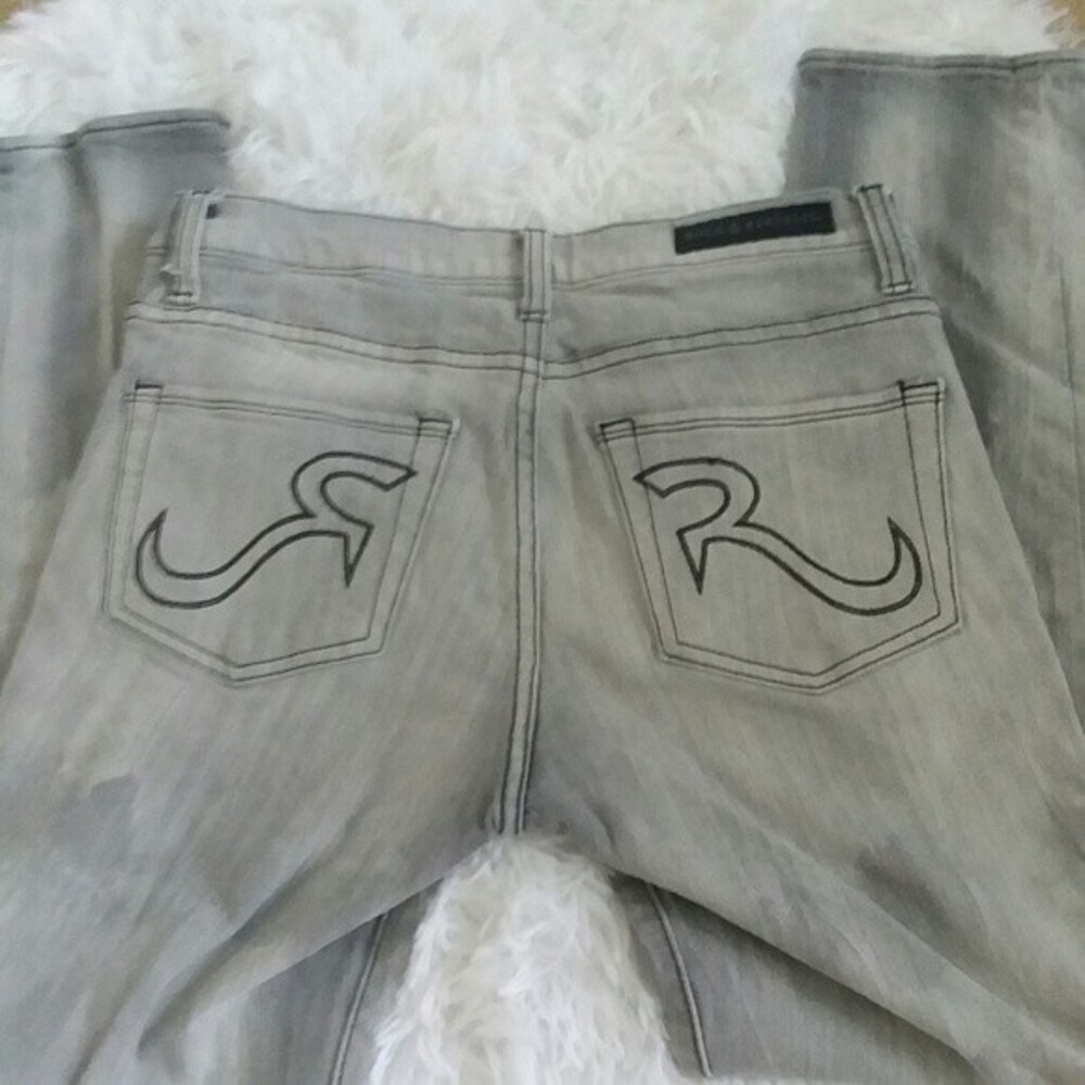 Rock & Republic Cropped Gray Skinny Jeans Size 8 SAMPLE